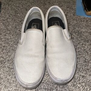 White leather vans